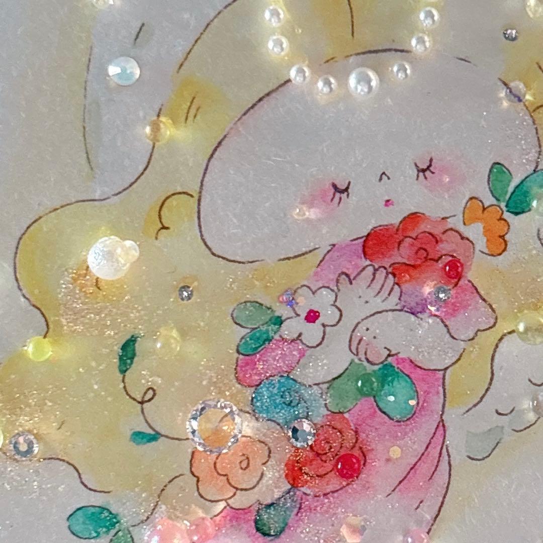 【天使】グラスアート　イラスト　水彩画　原画